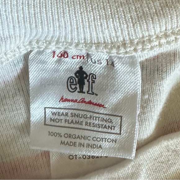 Kids ELF Holiday Pajamas - Cream with Festive Print - Picture 2 of 3